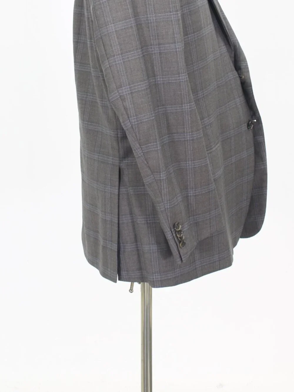 Joseph Abboud 44S 39x29 Brown Full Suit 2-Button Check R930